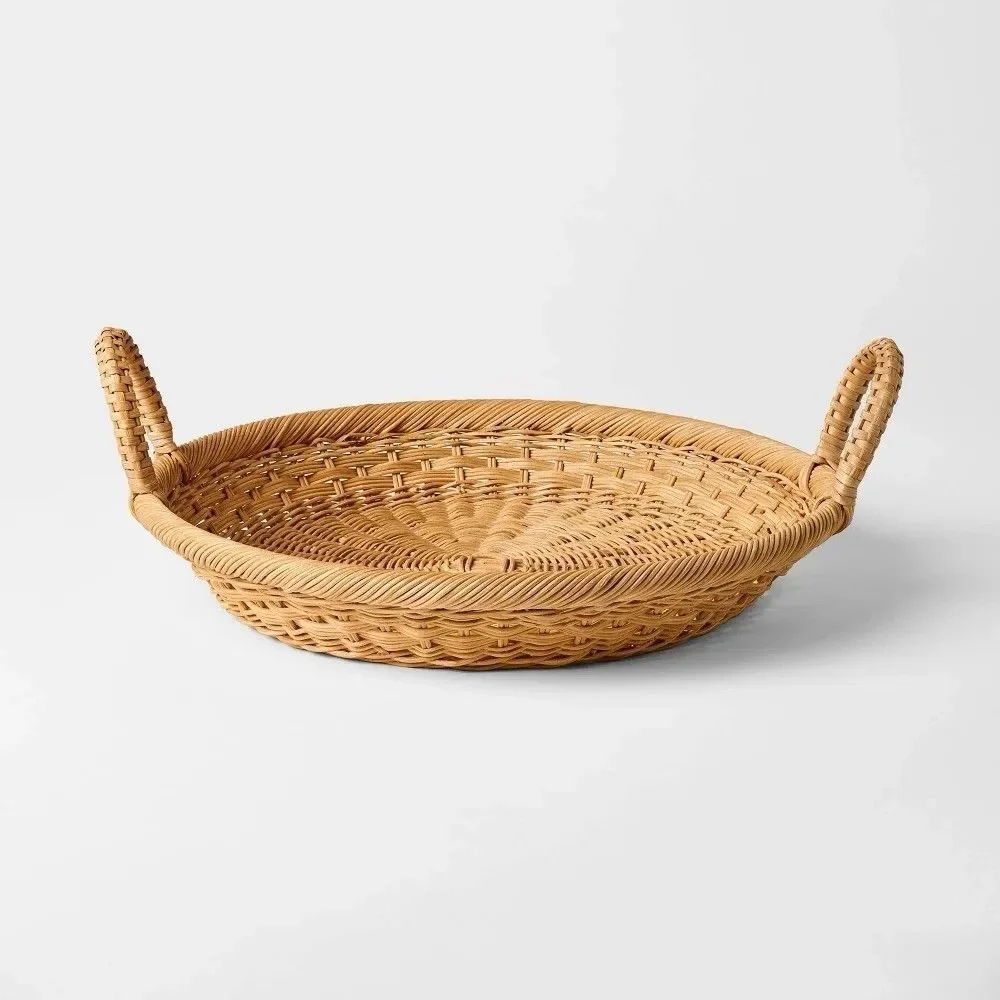 Threshold Studio McGee Round Tapered Decorative Accent Tray New w/ Wear